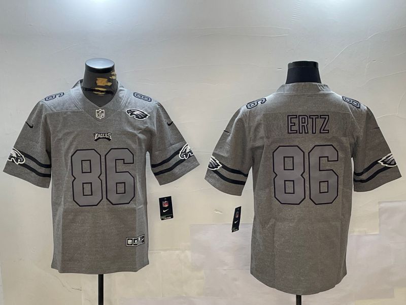 Men Philadelphia Eagles #86 Ertz Grey Throwback 2024 Nike Limited NFL Jersey style 6->philadelphia eagles->NFL Jersey